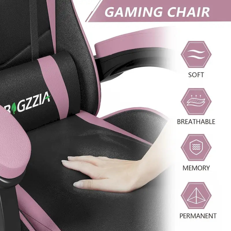 Ergonomic Gaming Chair Reclining High Back Swivel Rolling Computer Desk Chair with Headrest and Lumbar Support