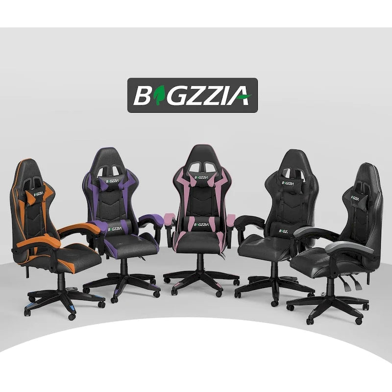 Ergonomic Gaming Chair Reclining High Back Swivel Rolling Computer Desk Chair with Headrest and Lumbar Support