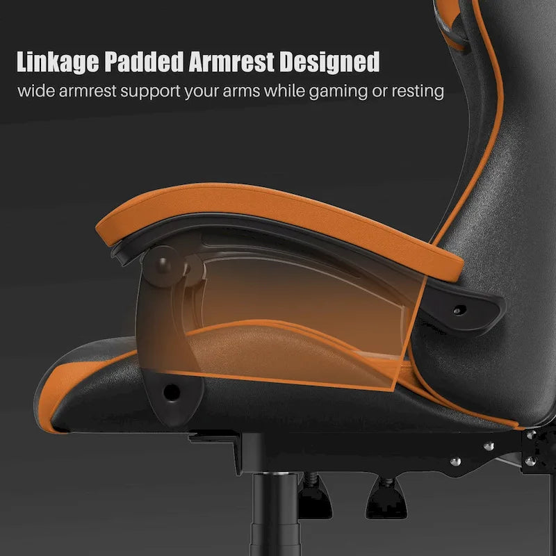 Ergonomic Gaming Chair Reclining High Back Swivel Rolling Computer Desk Chair with Headrest and Lumbar Support