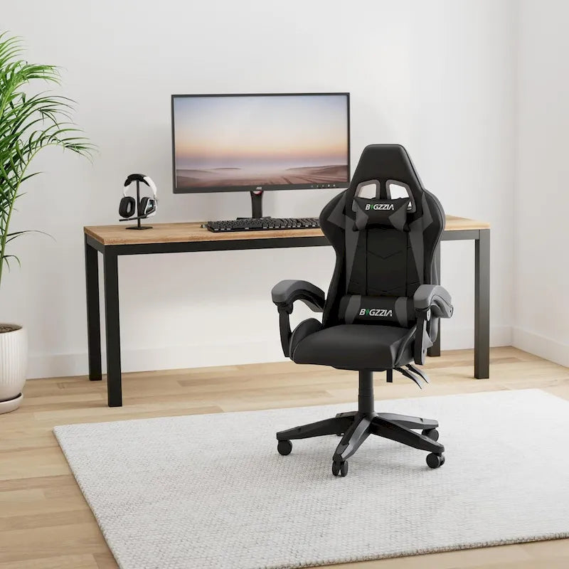 Ergonomic Gaming Chair Reclining High Back Swivel Rolling Computer Desk Chair with Headrest and Lumbar Support