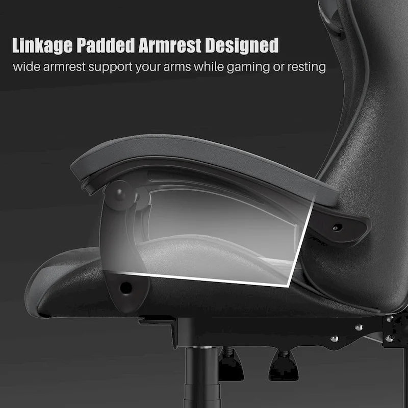 Ergonomic Gaming Chair Reclining High Back Swivel Rolling Computer Desk Chair with Headrest and Lumbar Support