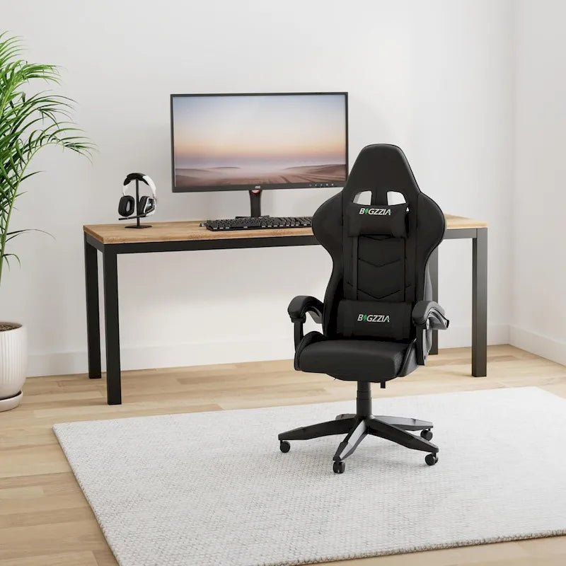 Ergonomic Gaming Chair Reclining High Back Swivel Rolling Computer Desk Chair with Headrest and Lumbar Support