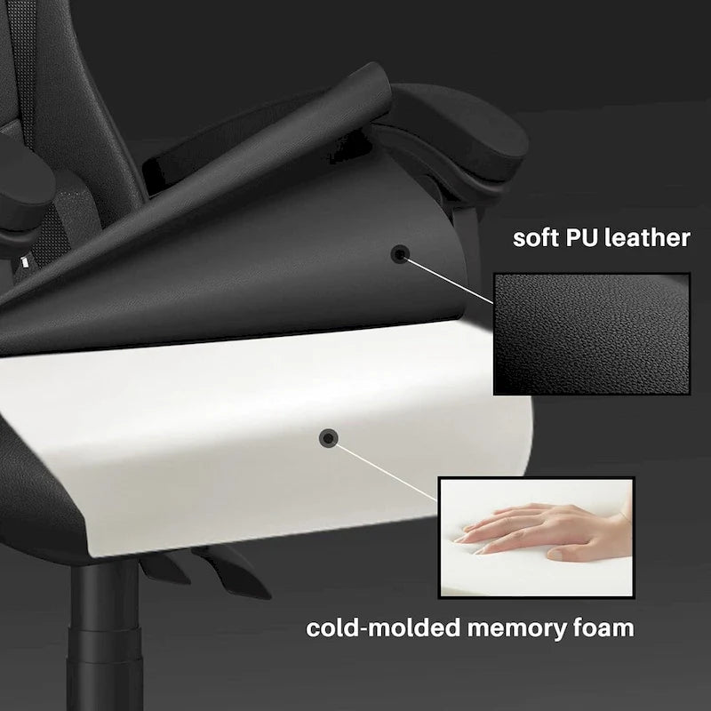 Ergonomic Gaming Chair Reclining High Back Swivel Rolling Computer Desk Chair with Headrest and Lumbar Support