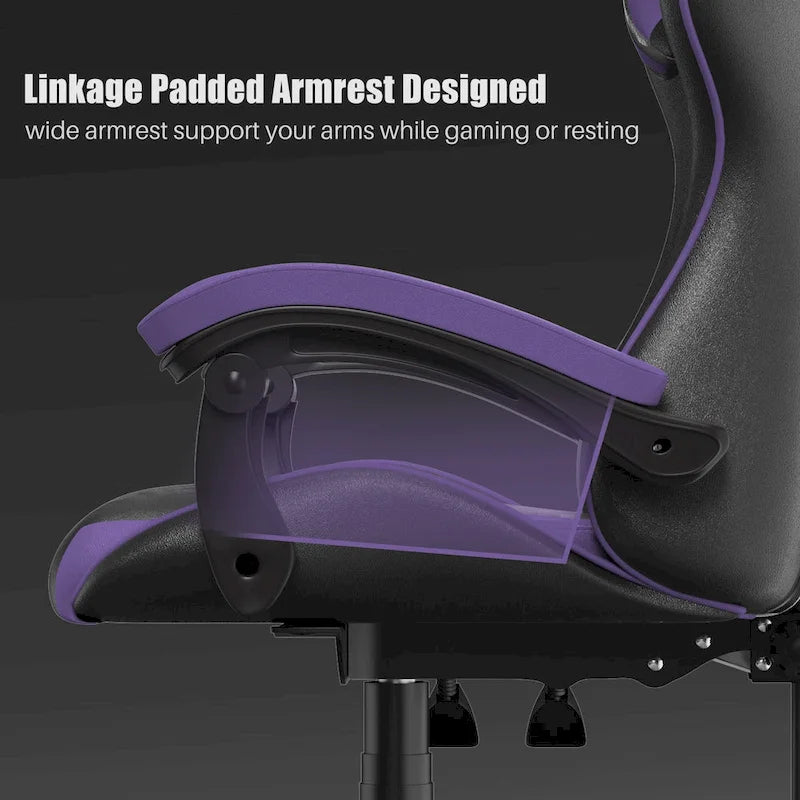 Ergonomic Gaming Chair Reclining High Back Swivel Rolling Computer Desk Chair with Headrest and Lumbar Support