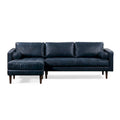 104.5" Left Sectional Sofa - Full Grain Genuine Italian Leather