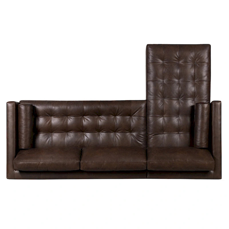 104.5" Left Sectional Sofa - Full Grain Genuine Italian Leather