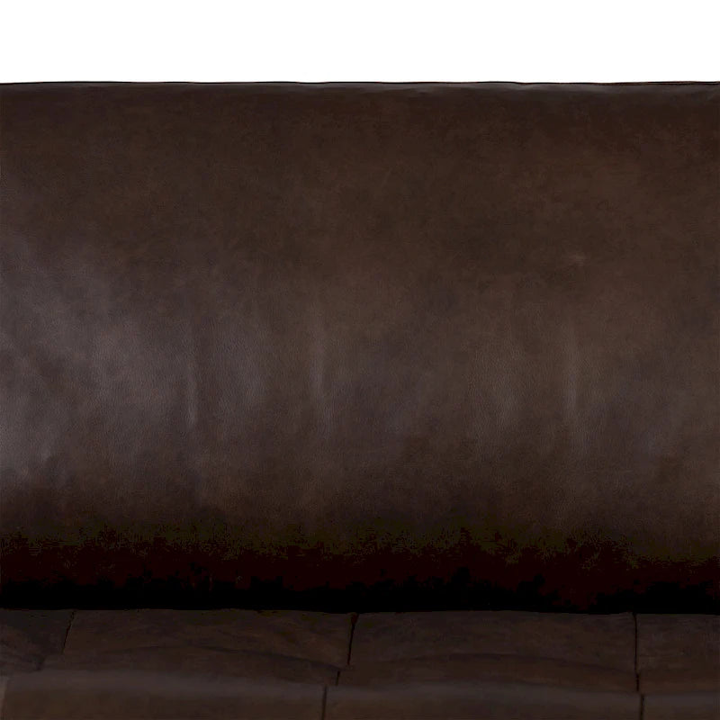104.5" Left Sectional Sofa - Full Grain Genuine Italian Leather
