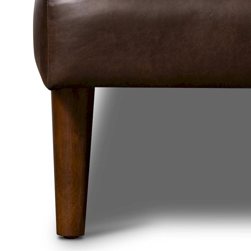 104.5" Left Sectional Sofa - Full Grain Genuine Italian Leather