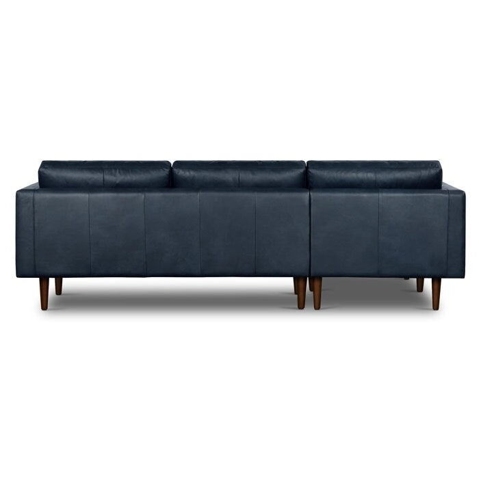 104.5" Left Sectional Sofa - Full Grain Genuine Italian Leather