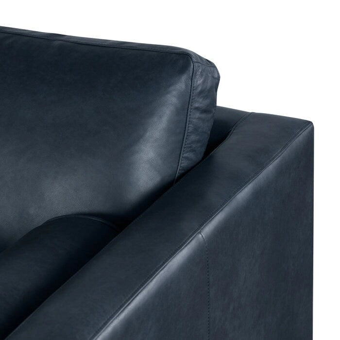 104.5" Left Sectional Sofa - Full Grain Genuine Italian Leather