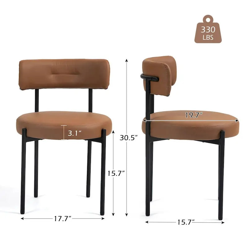 Mid-Century Modern Dining Chairs, Kitchen Chairs (Pair)