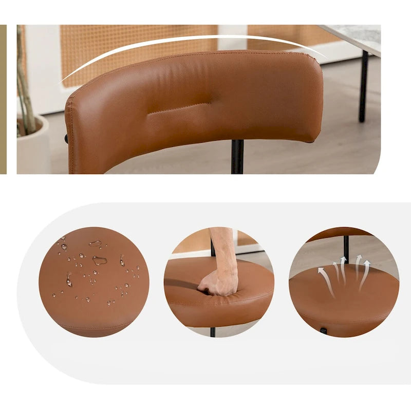 Mid-Century Modern Dining Chairs, Kitchen Chairs (Pair)